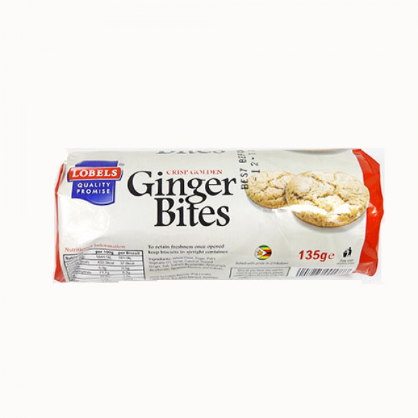 Lobels Ginger Bites 135G