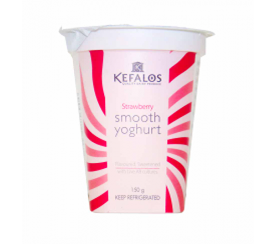 Kefalos Smooth Strawberry Yoghurt 150G