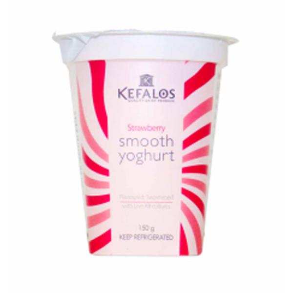 Kefalos Smooth Strawberry Yoghurt 150G