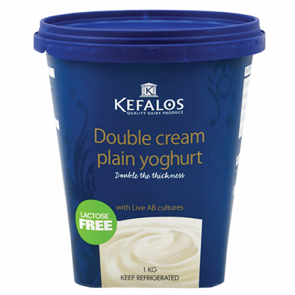 Kefalos Double Cream Plain Yoghurt 1L